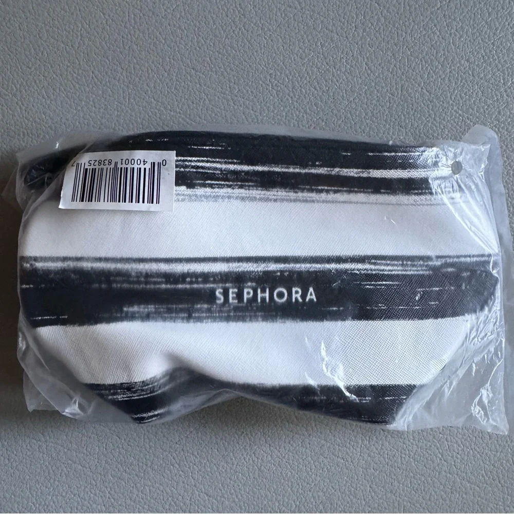 Cosmetic Zipper Bag Pouch | Sephora Rouge | Black/White | NEW